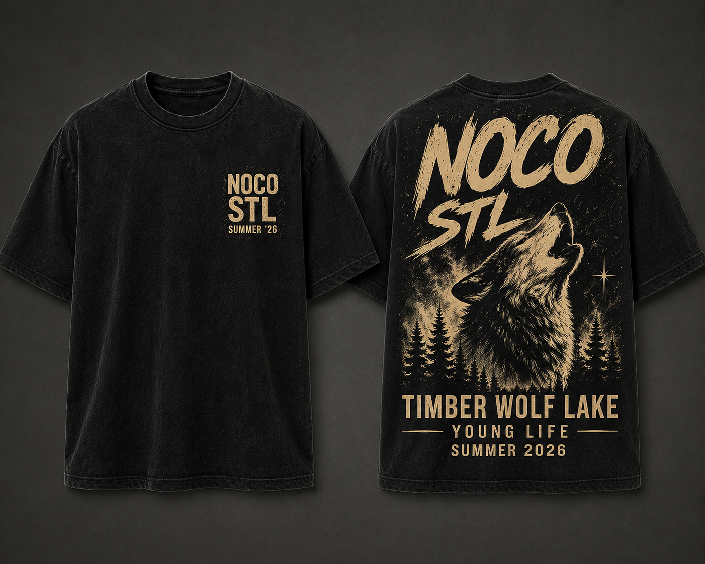 Younglife NOCO STL Timber Wolf Lake Summer 2026 Tee