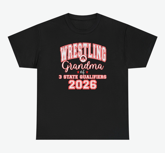 ๐ฅ Wrestling Mom & Grandma โ 3 State Qualifiers 2026 Spirit Tee ๐ฅ