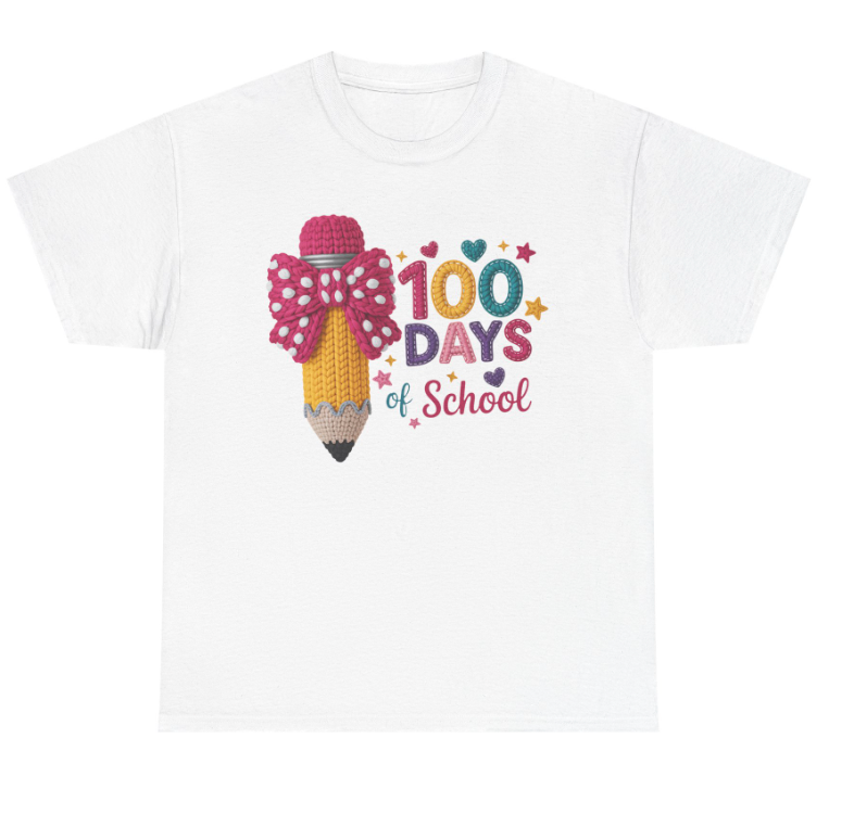 100 Days of School Jumbo Pencil Graphic T-Shirt