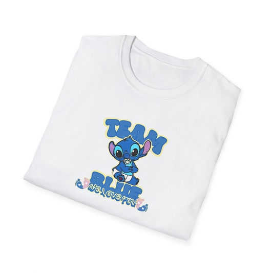 🌊 Team Blue Stitch Baby Reveal T-Shirt 🌊