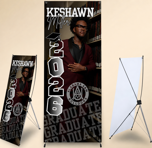 🔥 Custom X-Banner (30" x 69") – Your Brand, Bold & Unmissable! 🔥