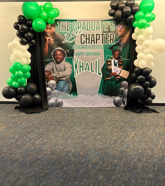 8ft x 8ft Custom Vinyl Backdrop / $175 (Design Request Only w/$50 Deposit)