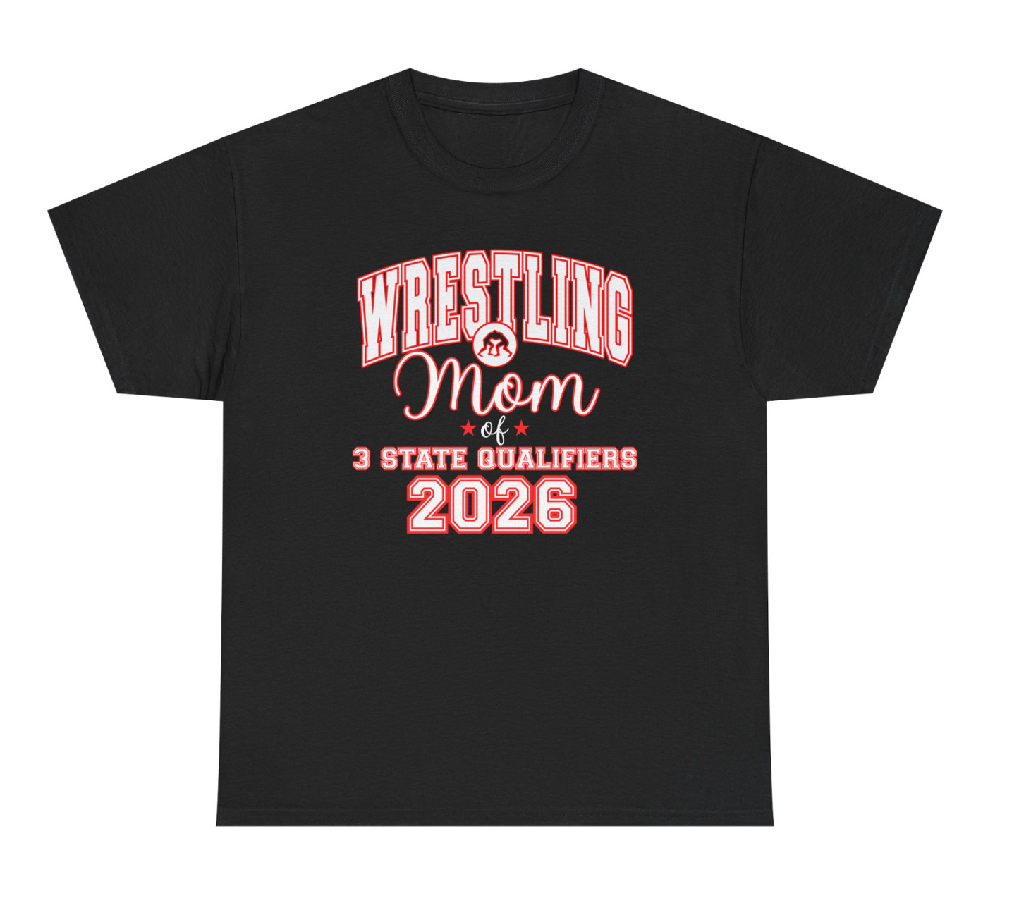 🔥 Wrestling Mom & Grandma – 3 State Qualifiers 2026 Spirit Tee 🔥