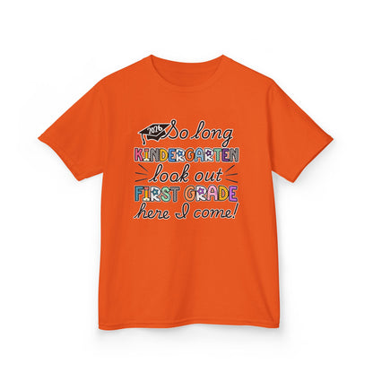 🎓✨ “So Long Kindergarten – First Grade Here I Come!” Graduation Tee-MS. MOORE (Front & Back Design) (Copy) (Copy)