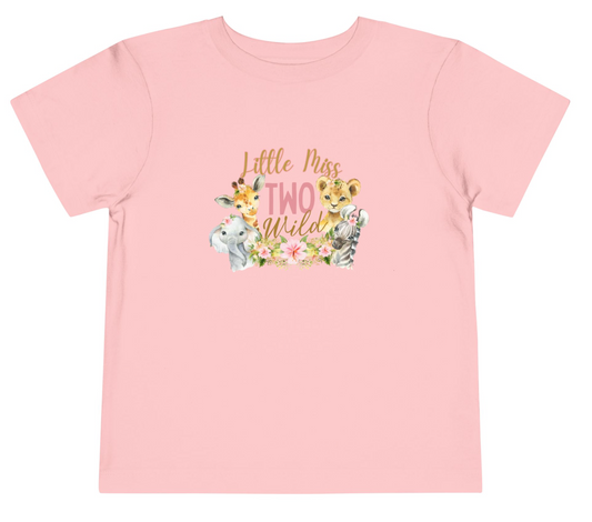 🌸 Little Miss Two Wild Birthday Tee – The Cutest Way to Celebrate Turning TWO! 🌸