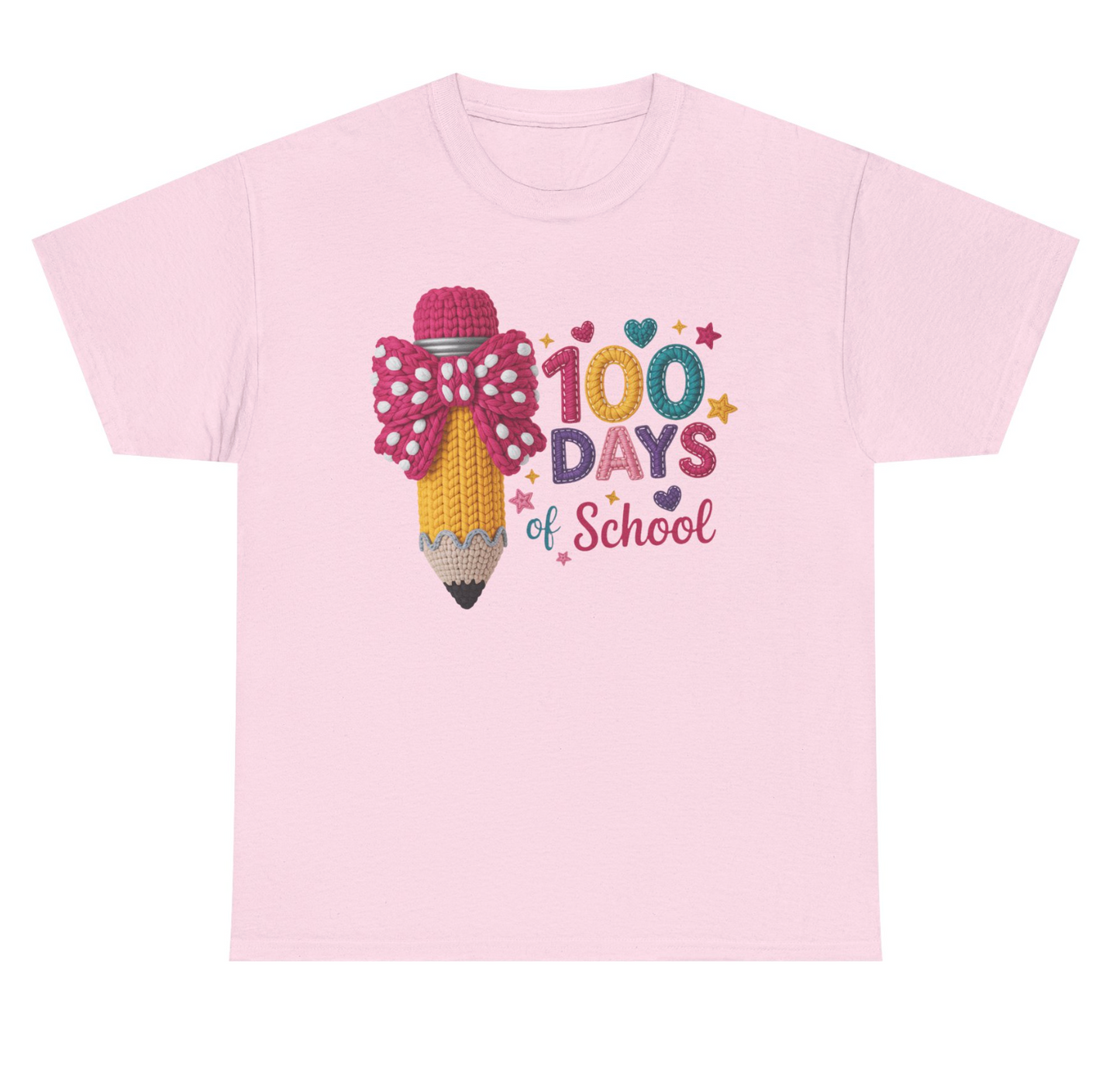 100 Days of School Jumbo Pencil Graphic T-Shirt