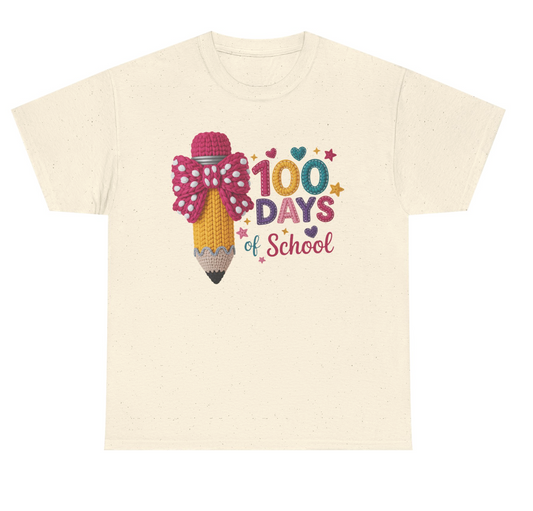 100 Days of School Jumbo Pencil Graphic T-Shirt