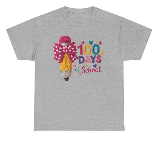 100 Days of School Jumbo Pencil Graphic T-Shirt