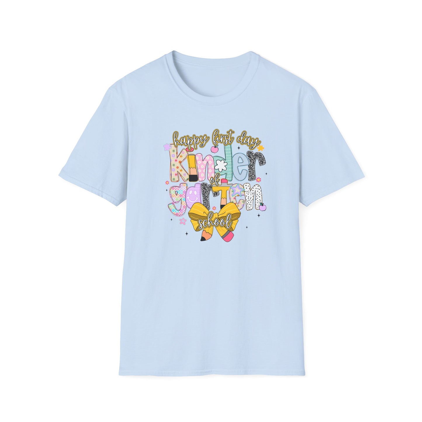 Happy First Day of School Teacher Shirt | Pre-K, Kindergarten, Encore & Office Squad Tee